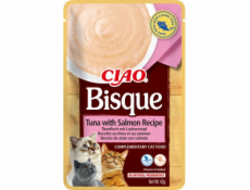 INABA Ciao Bisque Tuna with Salmon - maškrta pre mačky - 40g