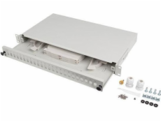 Lanberg Optická rozvodná skříň 24xSC Simplex / 24xLC Duplex RACK 19 1U Grey + příslušenství