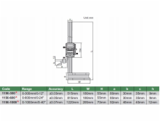 Velikost DIGITÁLNÍ VÝŠKOMĚR. KLIKA 0-300MM