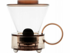 Clever  Dripper - Skleněný kávovar 500ml, transparentní hnědý