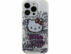 Sourcing Hello Kitty HKHCP15SHDGPHT iPhone 15 / 14 / 13 6.1 bílý/bílý pevný obal IML Kitty On Bricks Graffiti