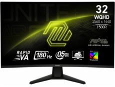 MSI MAG 32CQ6F počítačový monitor 80 cm (31.5") 2560 x 1440 px Wide Quad HD Čierna