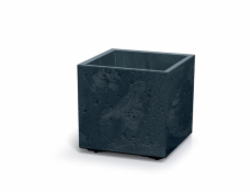 Květináč Prosperplast SIERRA SQUARE beton effect 38,5 cm antracit