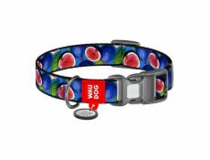 Waudog  Fig  nylon dog collar with QR code, size L