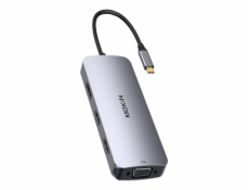 HUB 8in1 MOKiN USB-C VGA+2xHDMI (silver)