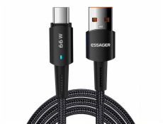 USB to USB-C cable, Essager, EXCT-CGA01, 66W, 2m (black)