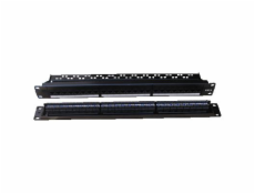 UTP Patchpanel, Cat.6, 24-Port s vyvázáním