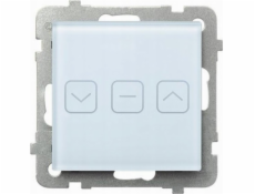 Ospel SONATA Blind dotykový spínač s osvetlením WHITE GLASS LPD-7RS/m/31