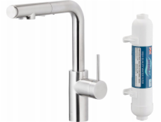 KFA DUERO PURE BASIC VÝSUVNÁ kuchyňská baterie KUCHYŇSKÝ ZAŘÍZENÍ S FUNKCÍ FILTRACE VODY A VÝSUVNÝM výtokem + HYDRO FILTR, INOX