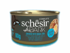 SCHESIR After Dark Kuřecí řízek s křepelčím vejcem ve vývaru - mokré krmivo pro kočky - 80g