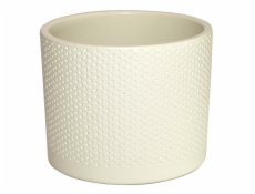 Ceram hrniec DOMOLETTI WALEC KROPKI, O19 cm, vanilka sp.