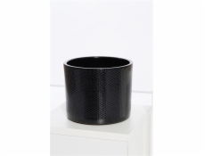 Ceram hrniec DOMOLETTI WALEC KROPKI, O17 cm, lesk. Čierna