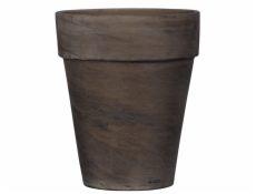 Hrniec Domoletti BASALT, keramika, O 110 mm, tmavo hnedý