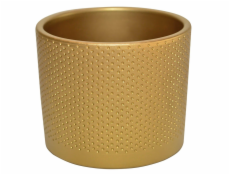 Keramický hrniec DOMOLETTI WALEC KROPKI, O11 cm, zlatý