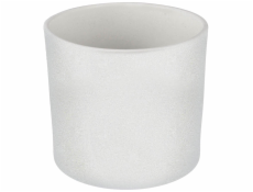 Keramický hrniec DOMOLETTI WALEC STRUCTUR, O15 cm, biely