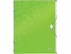 Leitz Folder s gumičkou 12 oddílů A4 200k zelená 46340054 LEITZ WOW