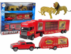 Cirkus LeanToys Nákladní automobil Transportér zvířat Pick-up Trailer Lion Tiger