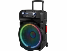 Kruger&Matz sloup Aktivní reproduktorový sloup (se 2 bezdrátovými mikrofony UHF, SD, Bluetooth, FM, USB, LED) 60 Watt
