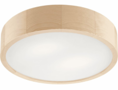 Lamkur stropní svítidlo, dřevěné borovicové LED stropní svítidlo, 2-světelné kulaté, 38 cm
