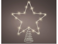 Dekorace hvězda s LED osvětlením, 27 cm, bílá