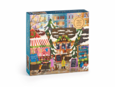 Galison Fóliové puzzle Joy Laforme Vánoční trhy 1000 dílků