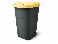 Popelnice Prosperplast Wheeler 95 l antracit se žlutým víkem Popelnice Prosperplast Wheeler 95 l antracit se žlutým víkem