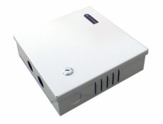 XtendLan Zdroj 12-14V DC nastavitelný, 4 porty, 3A celkem,36/40W, tavn. pojistky, skříňka