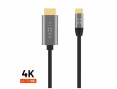 Kabel FIXED s konektory USB-C/HDMI, USB-C 3.1 Gen 2 18Gbps, HDMI 2.0 4K60Hz, 2m, šedý