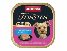 ANIMONDA Vom Feinsten Adult Mini Poultry, salmon and dill - mokré krmivo pro psy - 100g