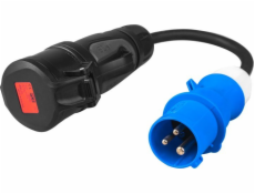 Zelený napájecí adaptér pro zelené články Červený CEE 16A 400V 5P na modrý CEE 16A 230V 3P