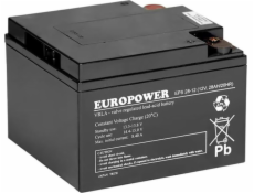 EUROPOWER AGM baterie EPS řady 12V 28Ah (životnost 8-12 let)