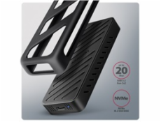 AXAGON EEM2-20G, USB-C 20Gbps - M.2 NVMe SSD kovový ARMORED box