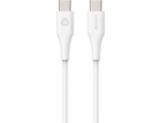 eSTUFF INFINITE Super Soft USB-C to USB-C Cable, 0,5m, 100% recyklovaný, bílá