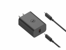 Motorola TurboPower Wall Charger 68W USB-C, 1m C-C cable, Black - nabíječka