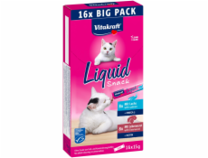 VITAKRAFT Tekutá svačina Játra s lososem - kočičí pochoutka - 16x15g