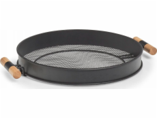 Zeller Kovový podnos s uchy, síťovaná struktura, 48 cm, černý, ZELLER