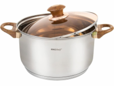 king hoff Sada 4 ocelových hrnců, pánví a rendlíků s poklicí (KH 1768) - 12 prvků