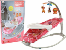 LeanToys Bouncer Rocker 2v1 Dětský sedací stůl Zvuky Vibrace Žirafa
