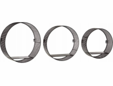 Atmosphera Nástěnné police do pokoje, 3 kusy, černá