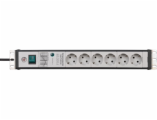 Brennenstuhl Napájecí kabel Brennenstuhl 1156057696 Rozbočovač 3 m 6 x Napájecí zásuvka vnitřní černá, světle šedá