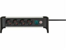 Brennenstuhl Napájecí kabel Brennenstuhl 1391040400 Rozbočovač 1,8 m 4 x Síťová zásuvka Indoor Černá, Stříbrná
