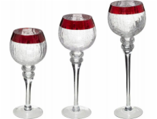 Fééric Lights and Christmas FLOQ skleněné svícny ve tvaru skla, 30/35/40 cm Fééric Lights and Christmas FLOQ skleněné svícny ve tvaru skla, 30/35/40 cm