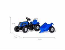 Šlapací traktor s vlečkou Rolly Kid Landini modrý