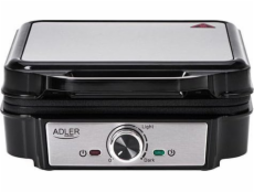 Adler AD 3083 vaflovač 4 vafle 1800 W čierna, strieborná