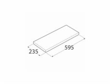 Polica Velano 65080 BI60/24, 595 x 38 x 235 mm