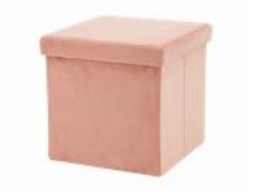 Pouf Domoletti HS522-11, ružový, 38 cm x 38 cm x 38 cm