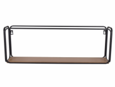 Police Domoletti, černá/dřevo, 61,5 x 13 cm x 60 cm