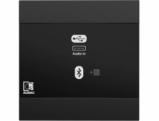 Síťový zvukový vstupní panel Audac  NWP400/B – USB Type-C černá verze