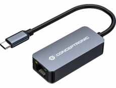 Koncepčný AV adaptér CONCEPTRONIC Adaptér USB-C -&gt; RJ45 10/100/1000/2500 0,15 m