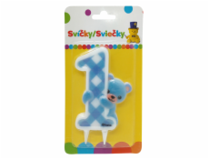 Narodeninová JUMBO sviečka 1 - chlapčenská
